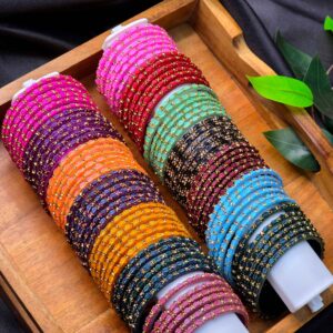 Glass Bangles - Leaf bangles