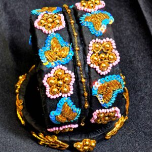 Silk Thread - Zardosi Black Silk Bangles