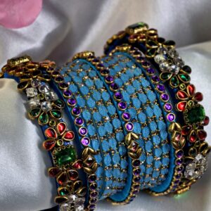 Bridal Bangles -Silk thread stone Bangles