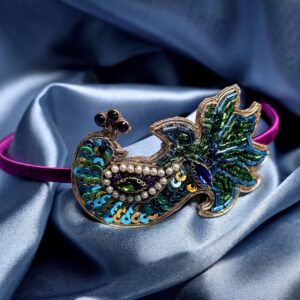 Hair bands - Pink Peacock