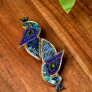 Hair Clips -Double peacock