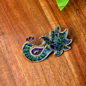Hair Clips -Single peacock