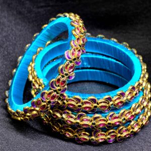 Silk Thread - Purple Lotus bangles