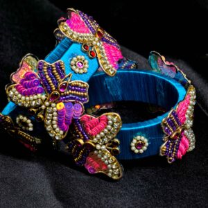 Silk Thread - Pink Butterfly Bangles