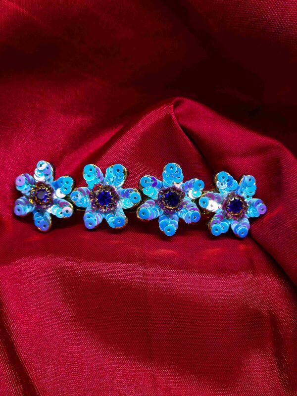 Blue hair clip for women with elegant design