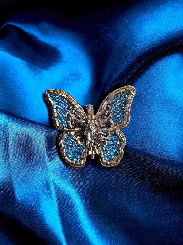 Butterfly Saree Pin – Elegant Traditional Accessory Butterfly design saree pin with elegant detailing