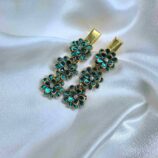 Dark green hair clip for women