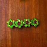 Green flower hair clip for girls and women