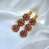 Maroon hair clip for women with elegant design