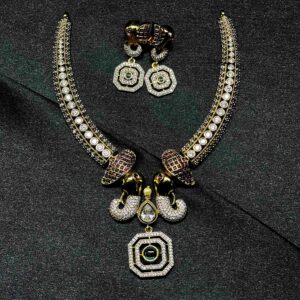 Yaanai Thantham jewellery set with elephant tusk-inspired design