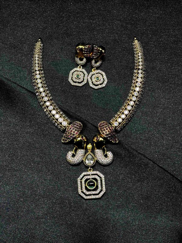 Yaanai Thantham jewellery set with elephant tusk-inspired design