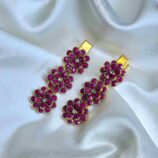 Red hair clip with sleek glossy finish