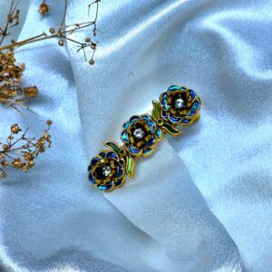 Blue flower hair clip