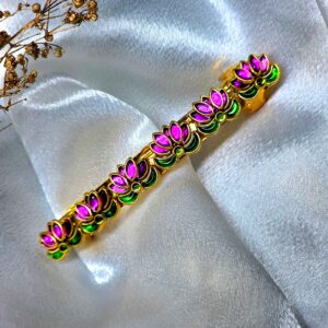 Pink lotus hair clip