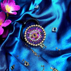 Stunning beads worked hair tie