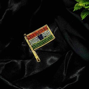 Indian flag design brooches