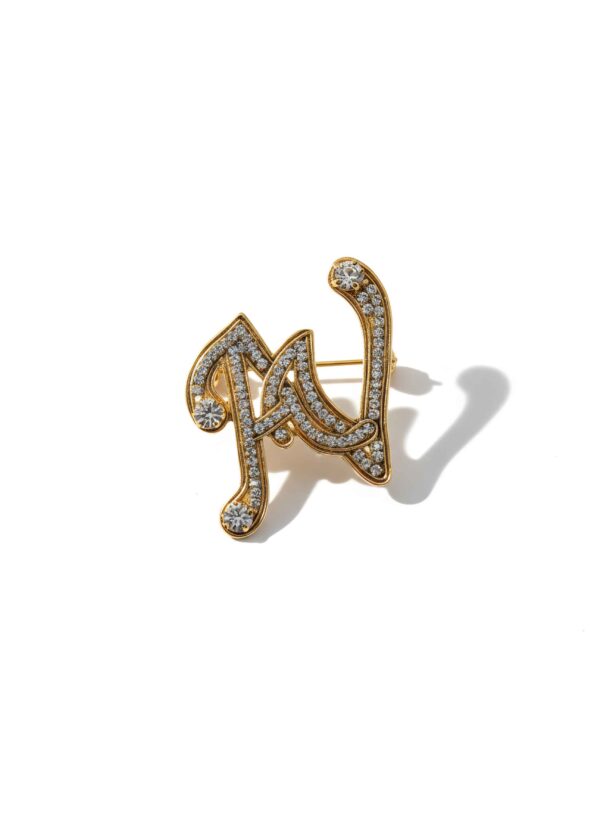 AV letter brooch AV letter brooch