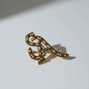 SA letter brooch