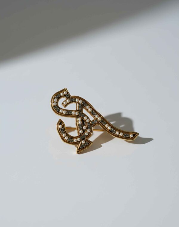 SA letter brooch