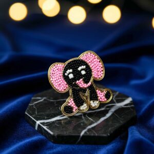 Beaded Elephant Joy Hair Clip