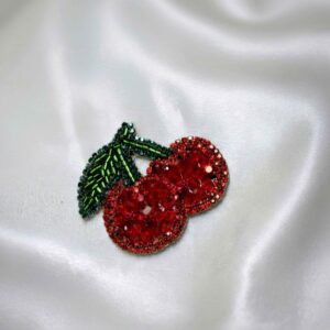 Christmas Charm Cherry Brooch