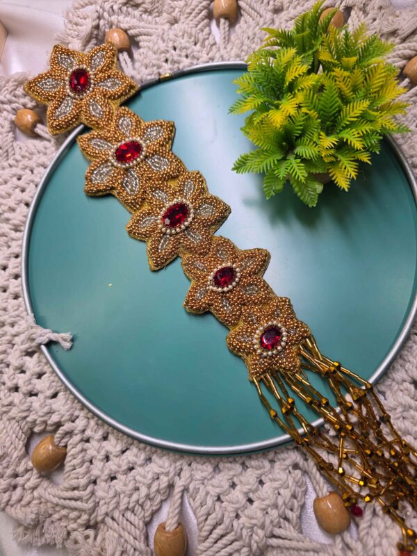 Floral Aari work Hair accessory Floral Aari work Hair accessory