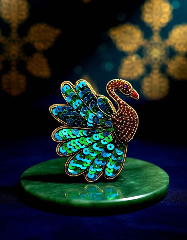 Peacock Radiance Sequin Alligator Clip Peacock Radiance Sequin Alligator Clip