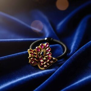 Pink kundan Hair band