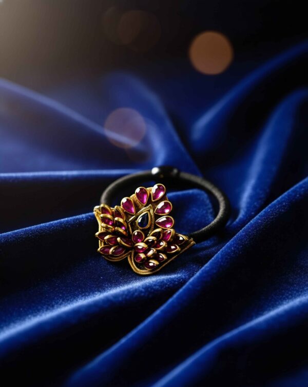 Pink kundan Hair band