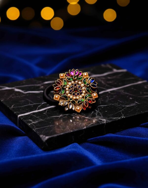 Royal Bloom Kundan Hair Band