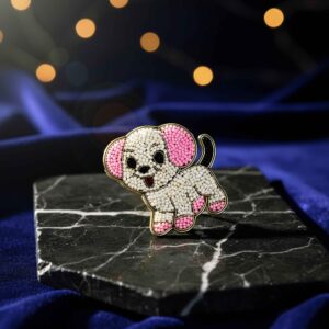 Sweet Pup Beaded Hair Brooch