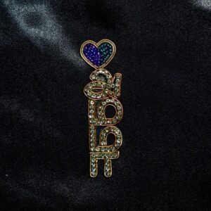 Amma with Heart Brooches