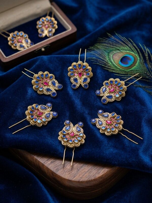 Peacock Hair Brooch – Set of 6 Peacock Hair Brooch – Set of 6