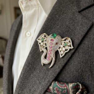 Royal Elephant Head Brooches
